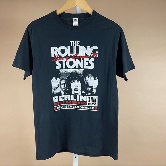 The Rolling Stones Men's Small Berlin 76 Graphic Tee Band Rock Music - Picture 1 of 7